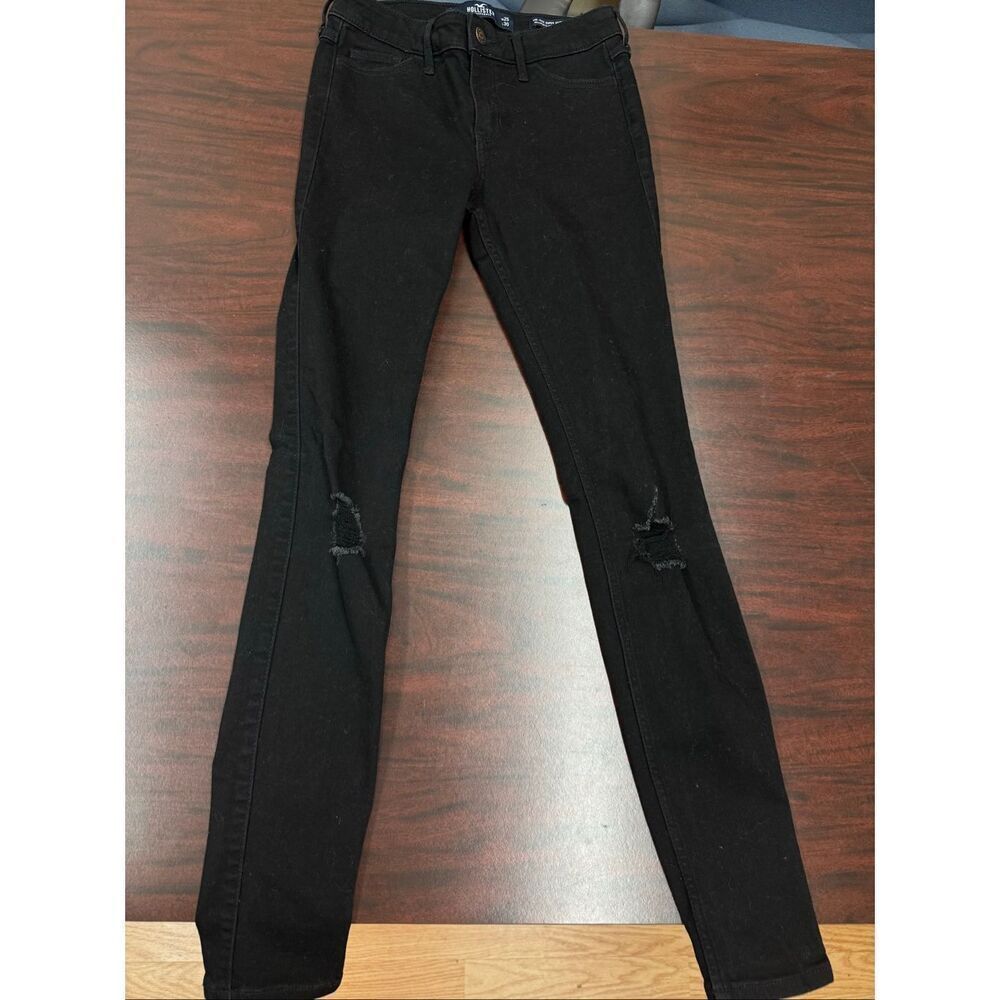 Hollister Black Mid-Rise Super Skinny Classic Stretch Jeans Size 1R